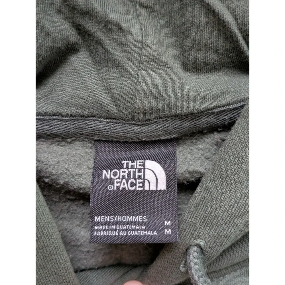 The North Face Hoodie Graphic Logo Hooded Pockets Men's Medium Olive Color